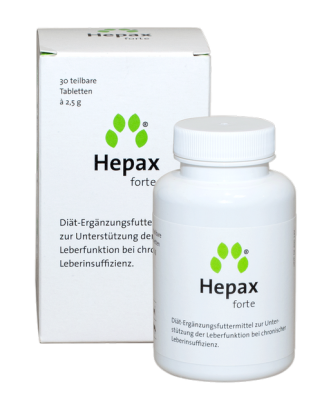 HEPAX FORTE, dietinis pašaro papildas kepenims, šunims ir katėms, 30 tabl