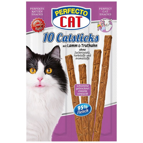 Perfecto Cat lazdelės katėms su ėriena ir kalakutiena 50g