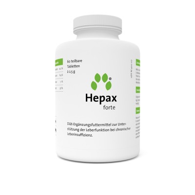 HEPAX FORTE, dietinis pašaro papildas kepenims, šunims ir katėms, 60 tabl.
