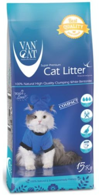 VAN CAT Super Premium kraikas katėms, Kūdikių pudros kvapo 15kg