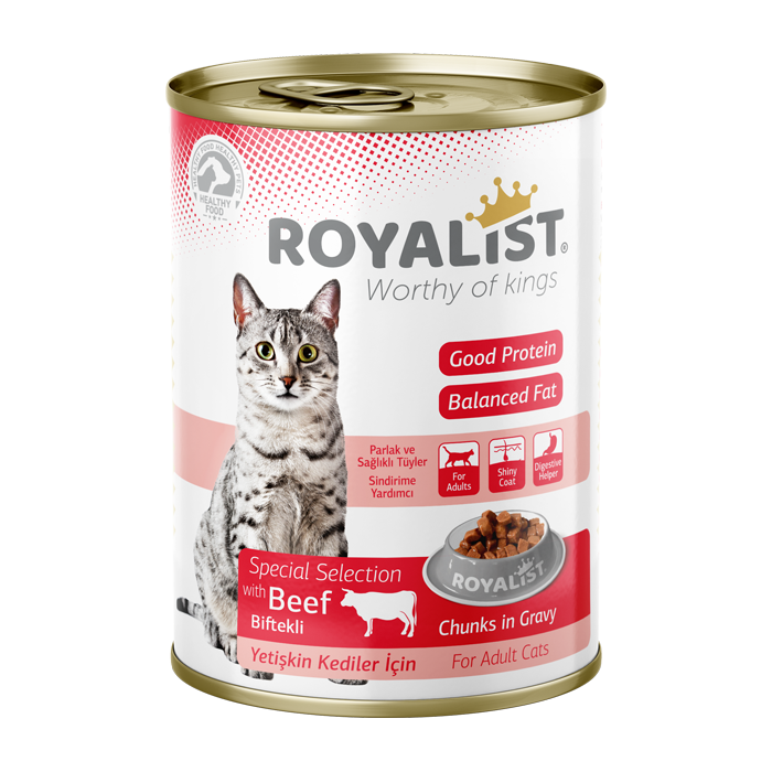 Royalist Adult Beef chunks konservai su jautiena katėms, 400g