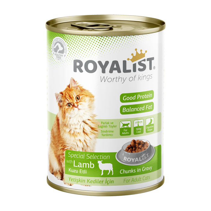 Royalist Adult Lamb chunks konservai su ėriena katėms, 400g