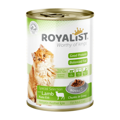 Royalist Adult Lamb chunks konservai su ėriena katėms, 400g