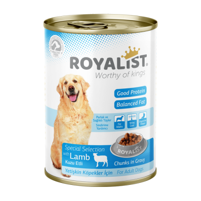 ROYALIST ADULT LAMB CHUNKS, konservai su ėriena šunims, 400g