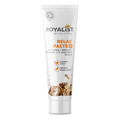 ROYALIST CAT RELAX PASTE, pašaro papildas katėms nerimui ir stresui mažinti, 100 g