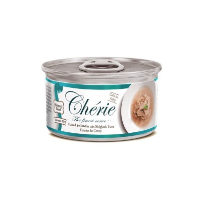 CHERIE Tuna in gravy šlapias kačių maistas, 80g