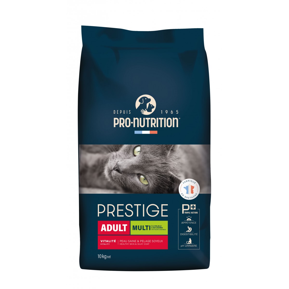 PRO-NUTRITION ADULT MULTI, visavertis super premium sausas maistas su vištiena ir daržovėmis katėms 10kg