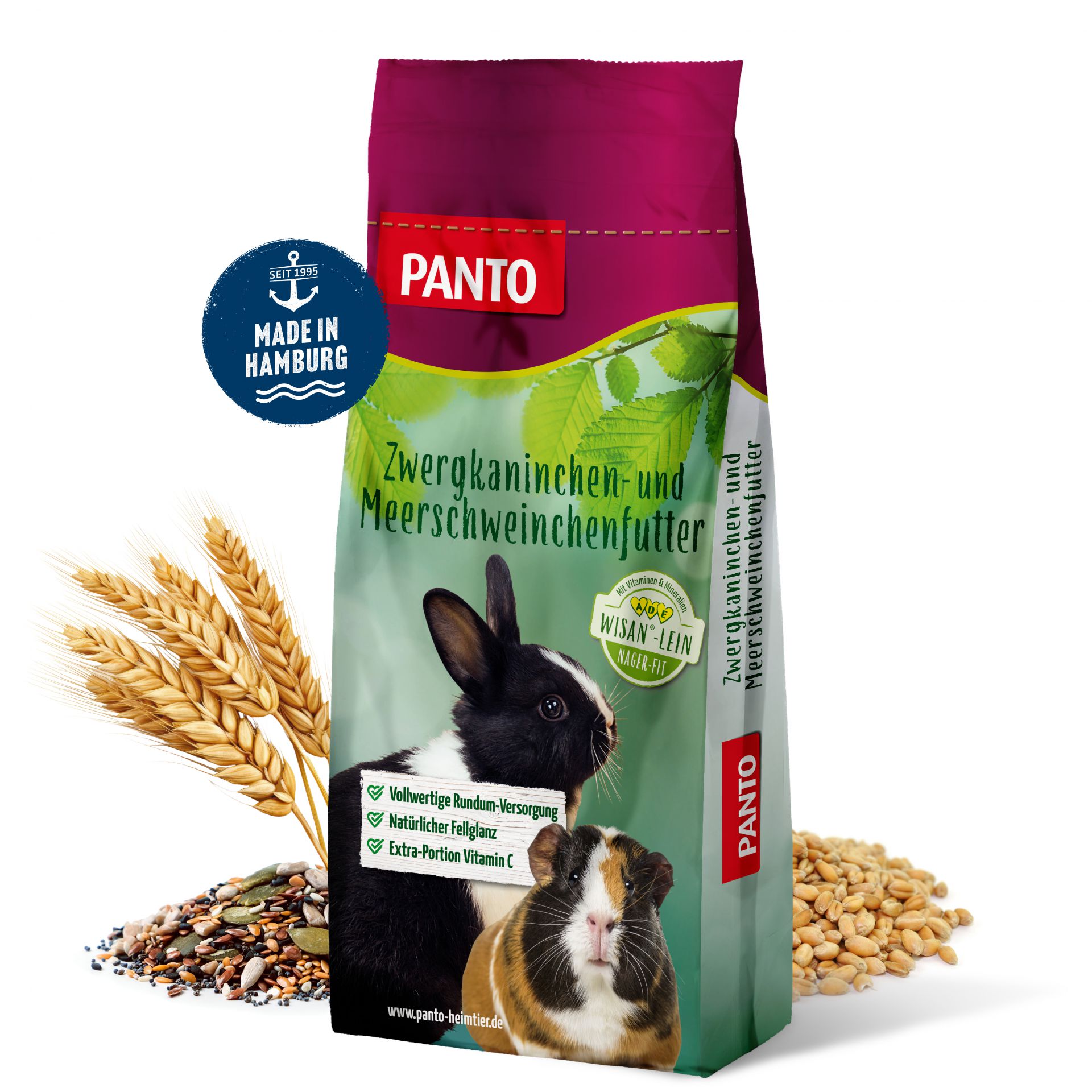 PANTO GUINEA-PIG FEED, visavertis pašaras jūrų kiaulytėms, 1 - 2,5 kg