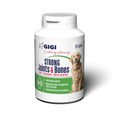 GIGI STRONG Joints & Bones papildas mažų ir vidutinių veislių šunų sąnariams ir kaulams