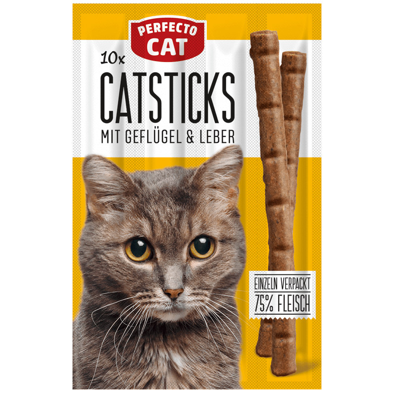 Perfecto Cat lazdėlės katėms su paukštiena ir kepenėlėmis 50g