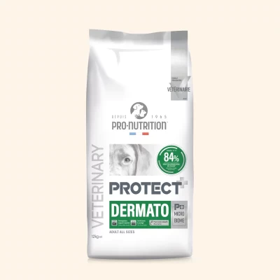 Pro-Nutrition Protect Dermato subalansuotas dietinis maistas odos probelmų turintiems šunims 12 kg Pro-Nutrition Protect Dermato subalansuotas dietinis maistas odos probelmų turintiems šunims 12 kg