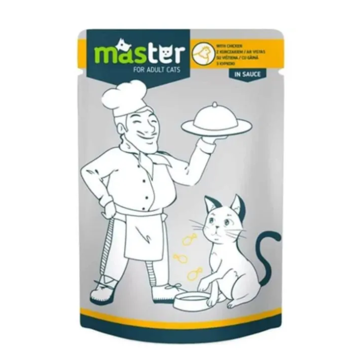 MASTER, konservai katėms su vištiena
